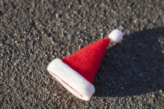 Santa hat on the ground