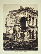 The railway station at Diksmuide in ruins after bombardment in Flanders during the First World War