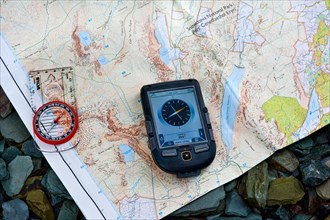 A magnetic compass and a GPS unit