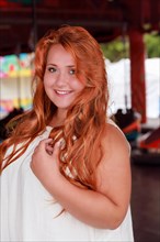 Redhead young woman plus size