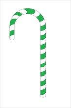 Green candy cane
