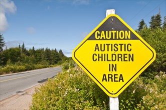 Caution Autistic Children in Area