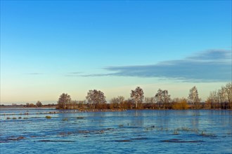 Flooded nature reserve Breites Wasser near Worpswede