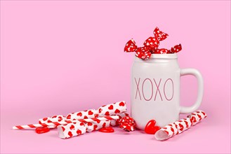 Cute Valentine's Day decoration with hearts