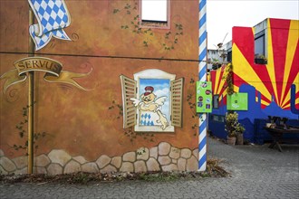 Wall painting in the former Olympic Village