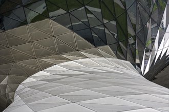 Detail of the facade of BMW Welt