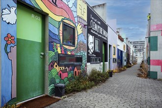 Wall painting in the former Olympic Village