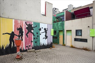 Wall painting in the former Olympic Village