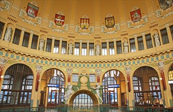 Art Nouveau Station Hall of Prague Main Station