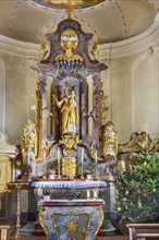 Altar with Christmas tree