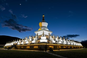 Blue Hour over Tibetan Choerten