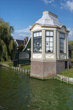 Pavilion on the river Zaan at the Zaanse Schans open-air museum