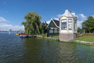 Pavilion on the river Zaan at the Zaanse Schans open-air museum