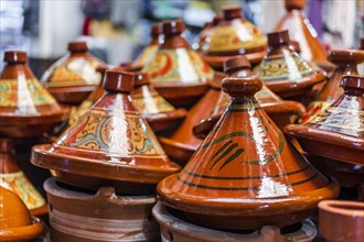 Handmade Tajine pot sold on street of Fez