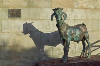 Bronze statue of a goat
