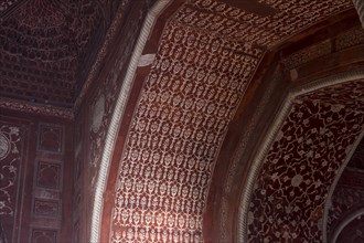 Interior of the mosque located in the Taj Mahal complex