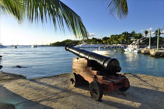 Old ship's cannon in Puerto de Bayahibe