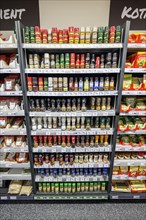Shelf with spices in the wholesale market