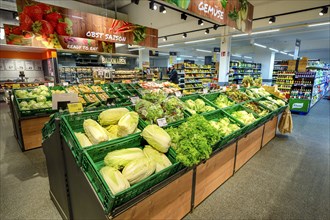 Fruit and vegetable department in the wholesale market