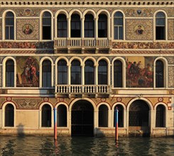 Mosaic paintings at Palazzo Barbarigo on the Grand Canal