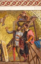 Mosaic painting at Palazzo Barbarigo on the Grand Canal