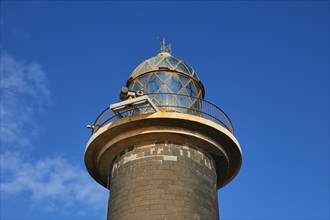 Round black lighthouse
