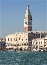 Doges palace and St Marco tower from water