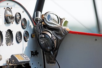 Cockpit in a Historic Biplane