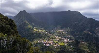 Village view Boaventura between mountains