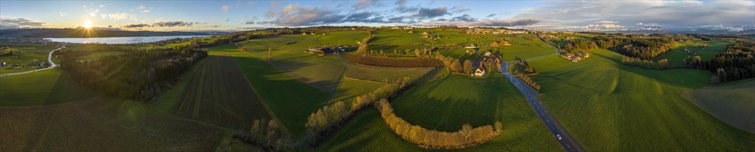360 panoramic aerial view with Schlachtkapelle