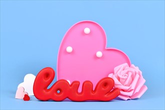 Valentine's Day decoration with red word love