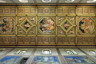 Coffered ceiling in the church of St Mary