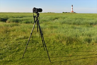Photographing the lighthouse Westerheversand