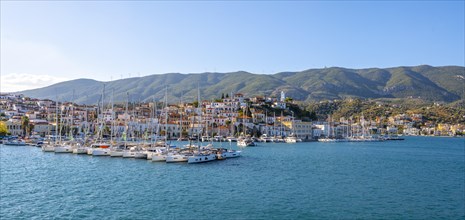 Village view Poros with harbour