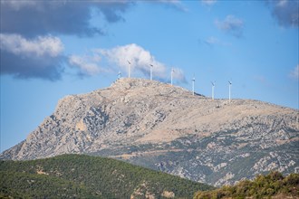 Wind turbines on the mountain