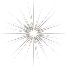 3D rendering of the sun and rays isolated on
