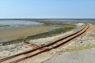 Tracks of the Halligbahn in the Wadden Sea National Park