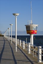 Beach promenade with DLRG water rescue tower