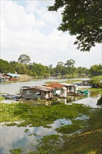 Raft houses on the Sa Kae Krang River