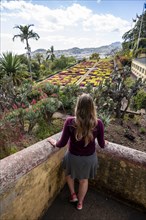 Young woman in Funchal Botanical Garden