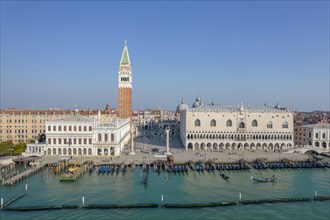 Aerial view of St Marks square and Doges Palace