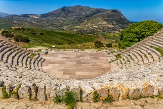 Hellenistic ancient theatre from the 3rd century BC with grandiose panorama