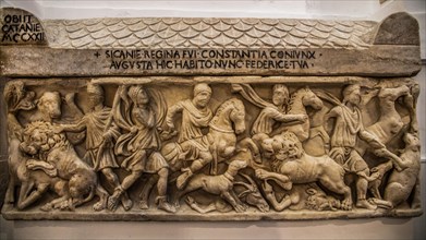 Sarcophagus in the burial chapel of Frederick II