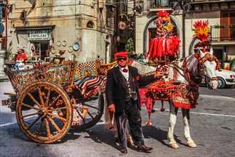 Historical horse-drawn carriage