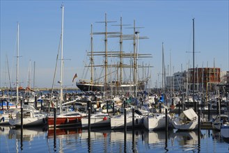 Marina with sailing ship Passat