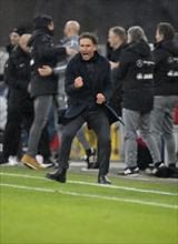 Goal celebration for coach Bruno Labbadia VfB Stuttgart