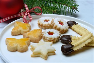 Assorted Christmas Cookies on Plates