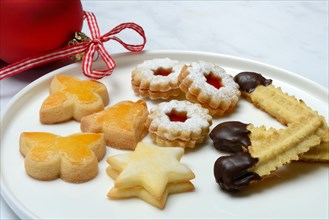 Assorted Christmas Cookies on Plates