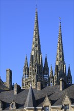 Towers Gothic Cathedral Saint-Corentin