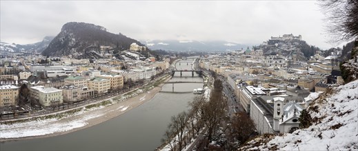 Winter Salzburg with Hohensalzburg Fortress